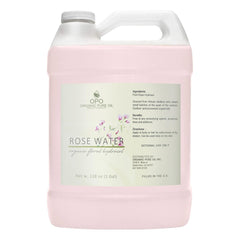 OPO rose hydrosol gallon bottle front view showing bulk refill benefit