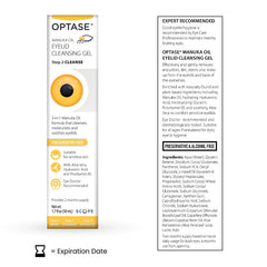 OPTASE gel texture close-up showing smooth gel and moisturizing appearance