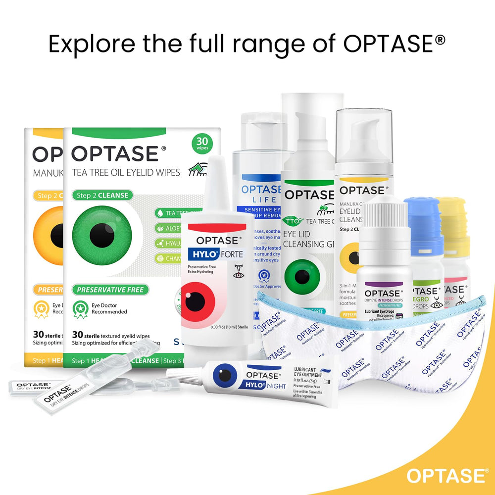 OPTASE back-of-pack directions view for correct twice-daily usage instructions