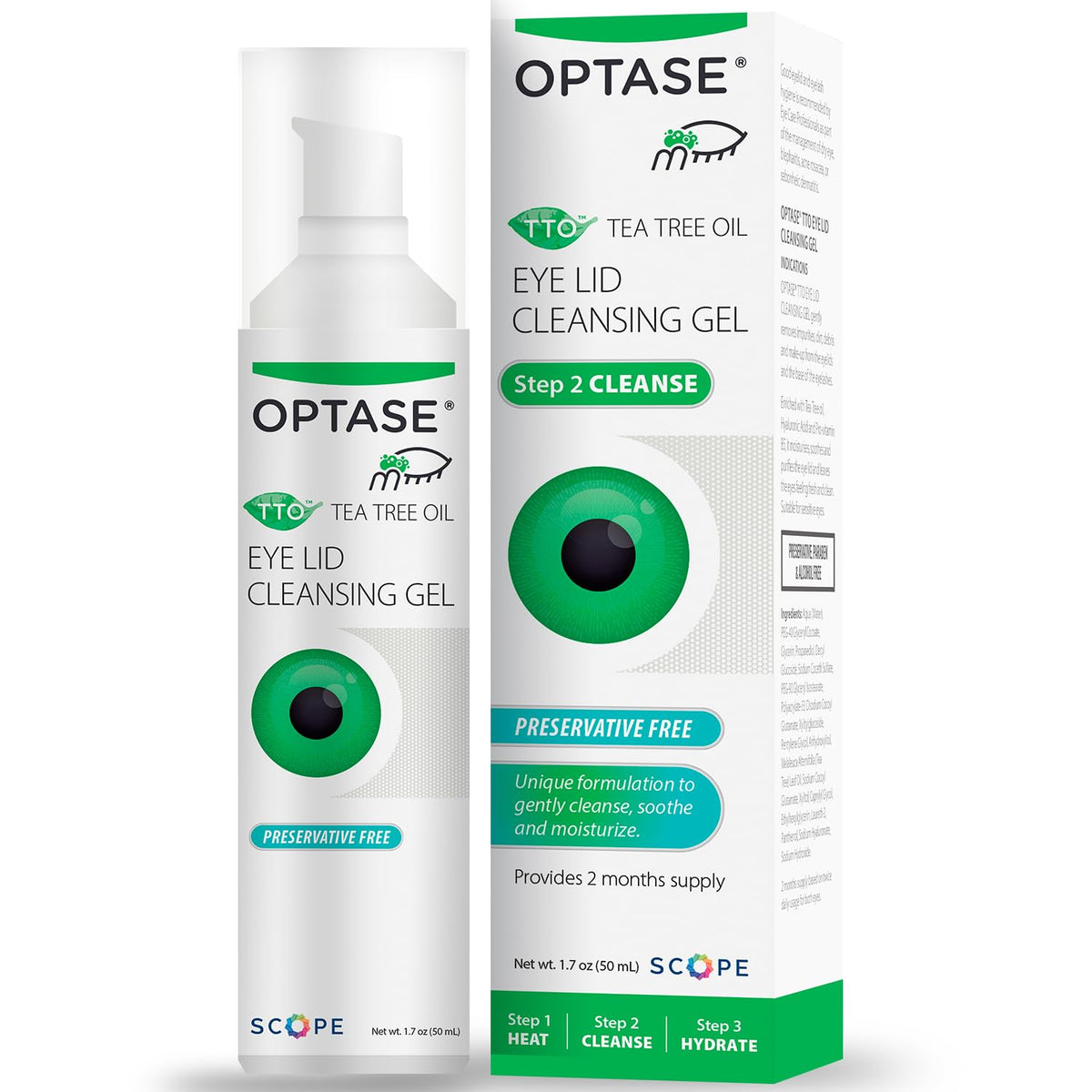 Optase front packaging showing bottle and branding for clear identification and trust