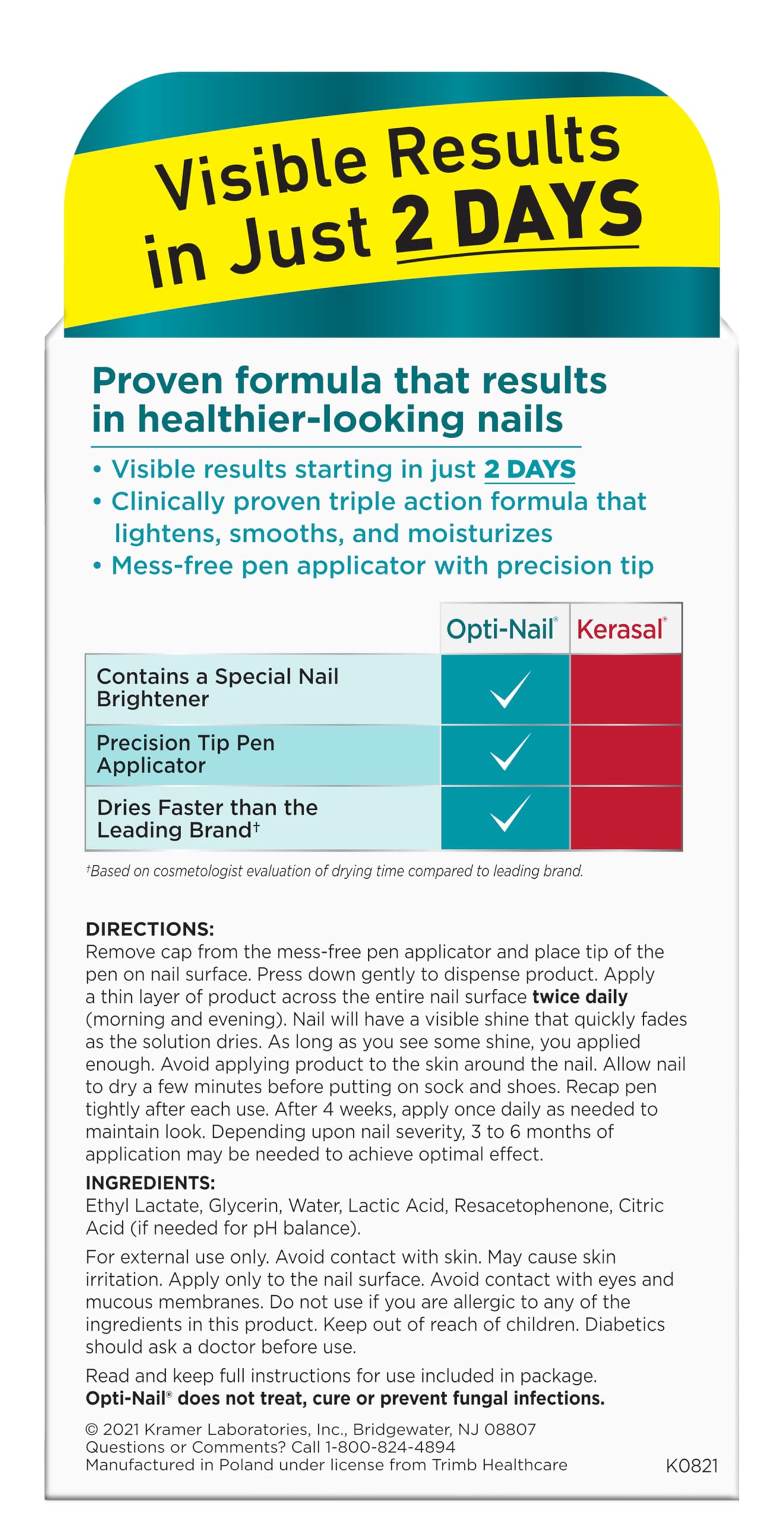 Opti-Nail applied texture on nail showing smoothing effect