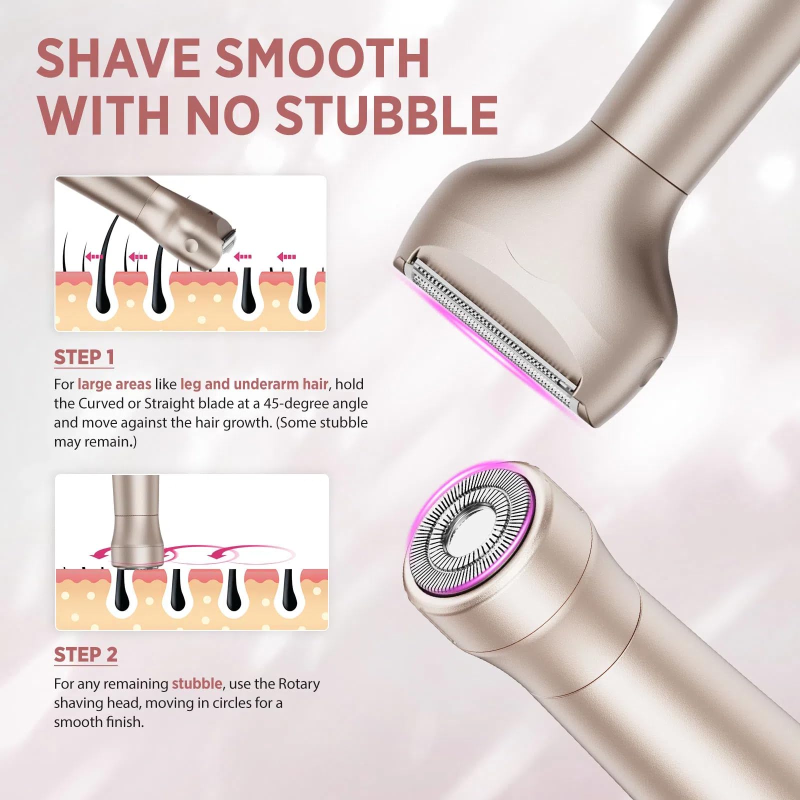 Orchrose razor under water illustrating wet dry use and easy rinsing benefit