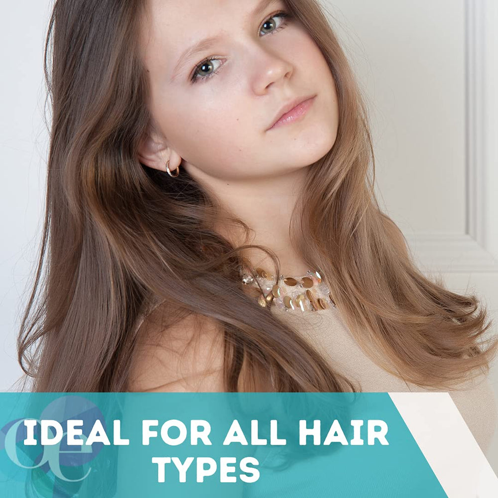 Organic Excellence before and after on color-treated hair showing preserved color and softness benefit