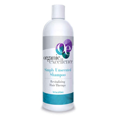Organic Excellence front bottle 16 oz showing clean unscented packaging and benefit to minimalist routines