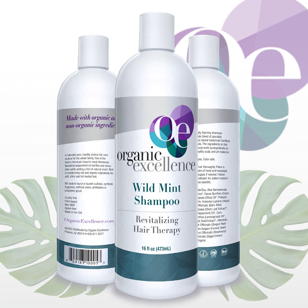 Organic Excellence back label with full ingredients list and benefit of transparent formulation