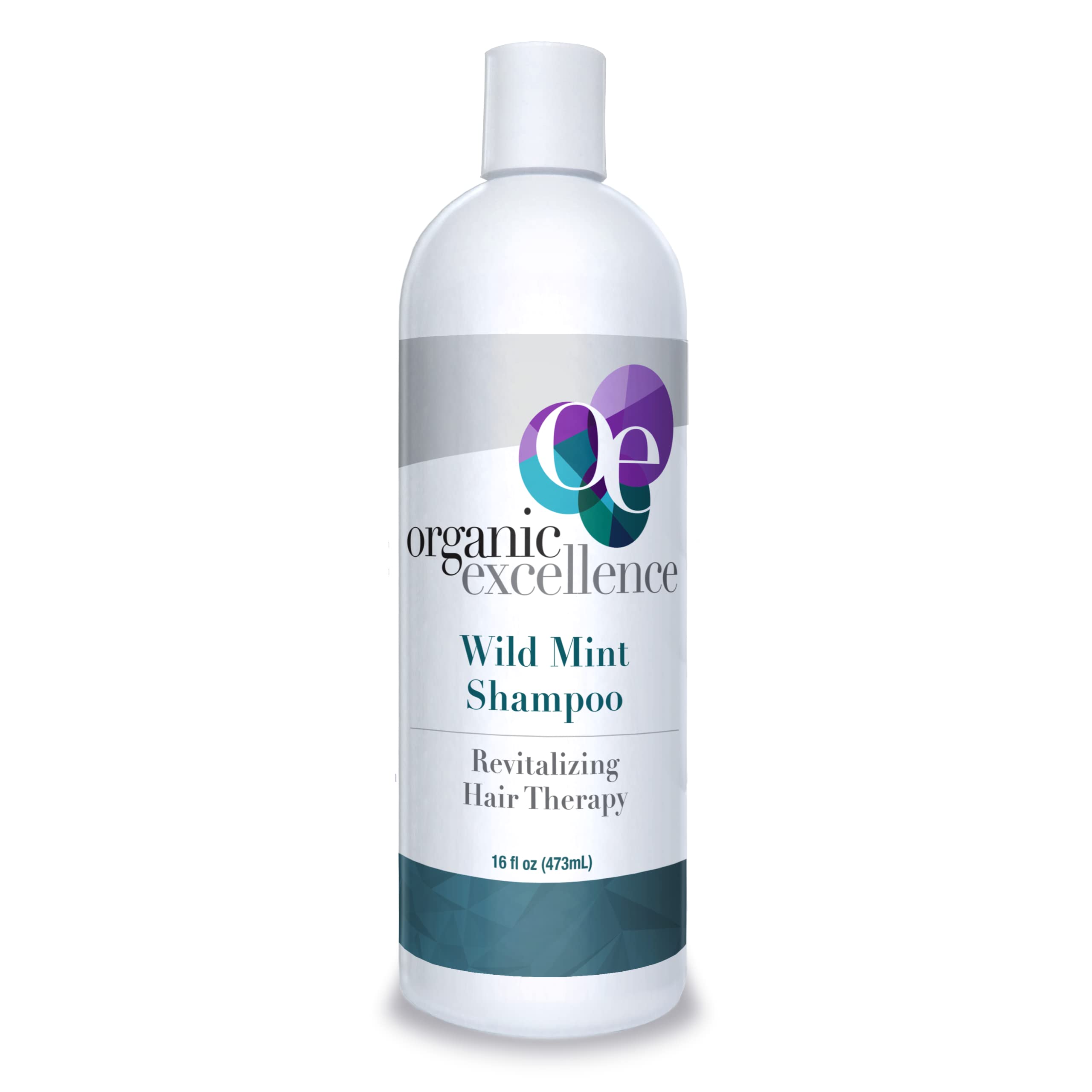 Organic Excellence front packaging showing 16 oz bottle and mint label benefit of clear ingredient focus