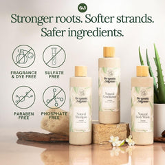 Organic Jaguar oils and botanicals display showing nourishing ingredient benefit