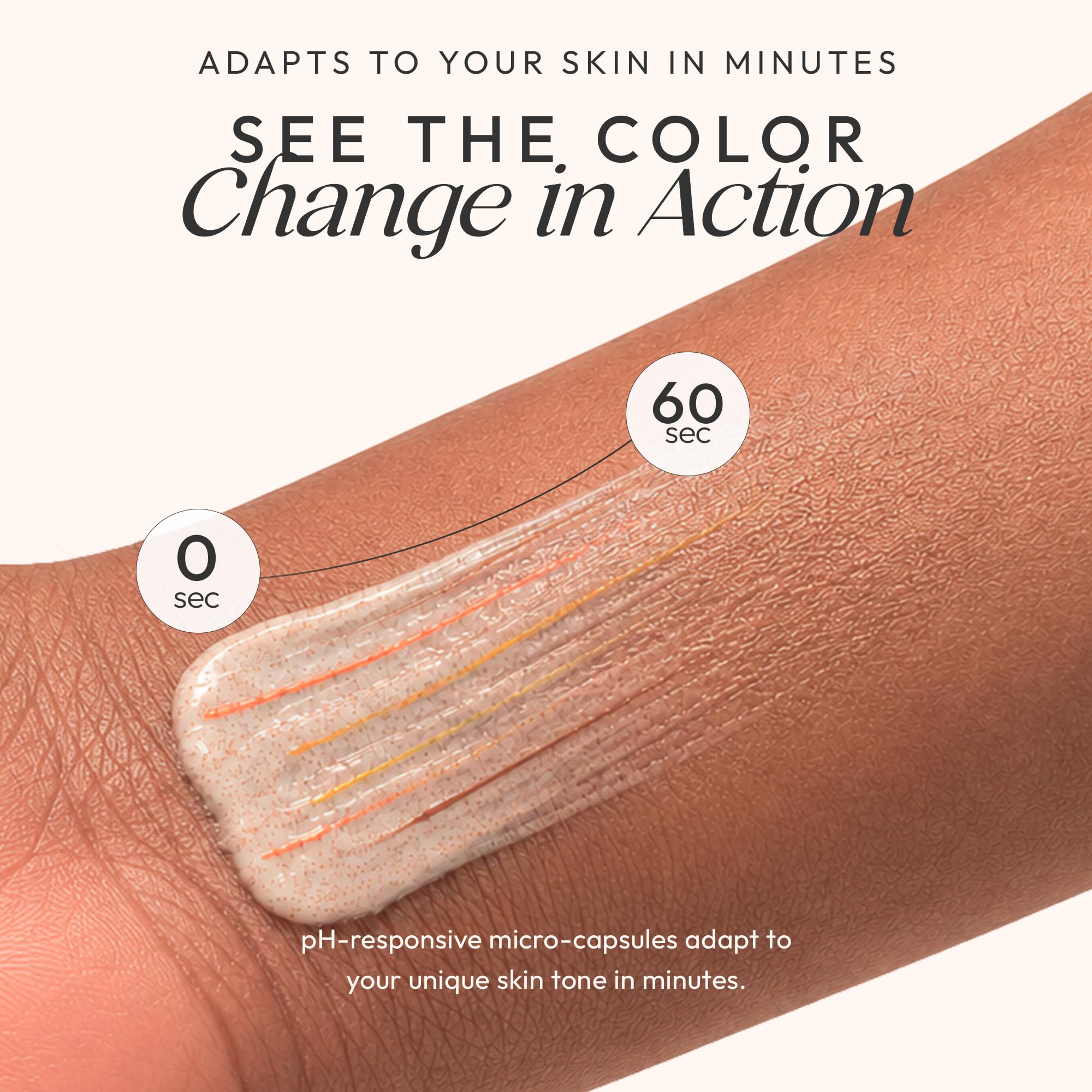ORGVIVA microbead texture closeup revealing color-changing capsules benefit