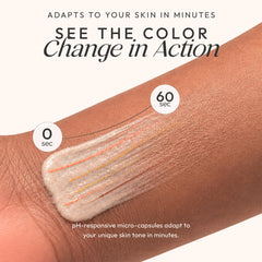 ORGVIVA microbead texture closeup revealing color-changing capsules benefit