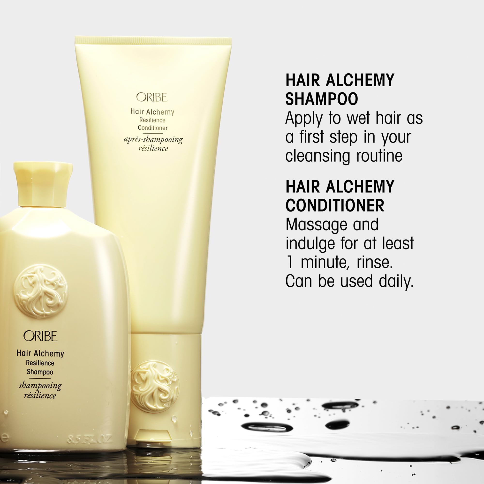 ORIBE bottle on vanity with Côte d’Azur scent evoking fragrance benefit
