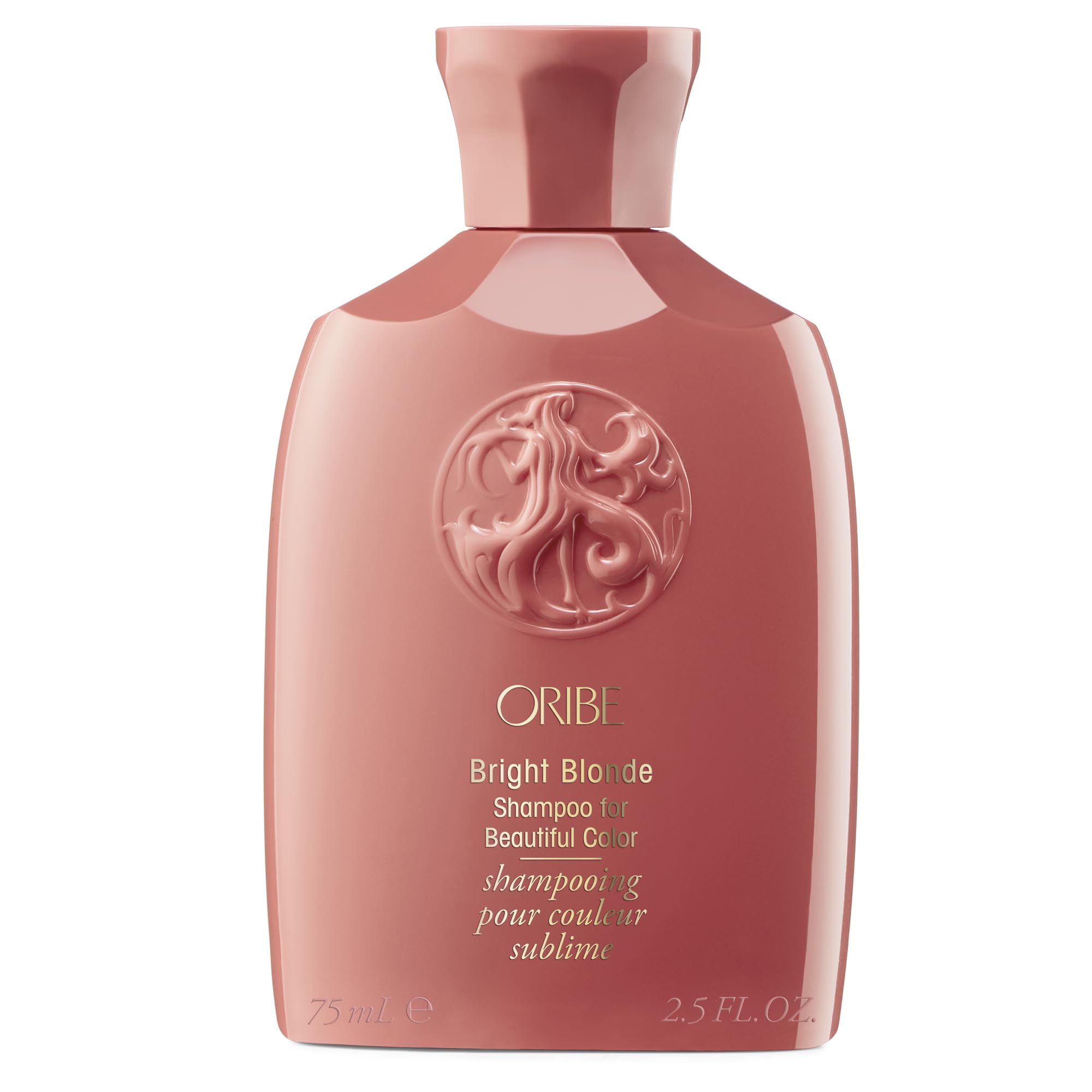 Oribe travel shampoo front packaging showing compact size and premium finish