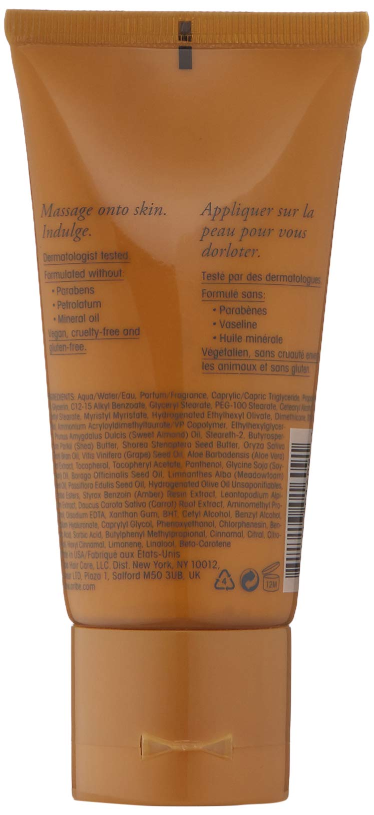 Oribe Cote d'Azur body cream texture close-up demonstrating rich hydration and smooth finish