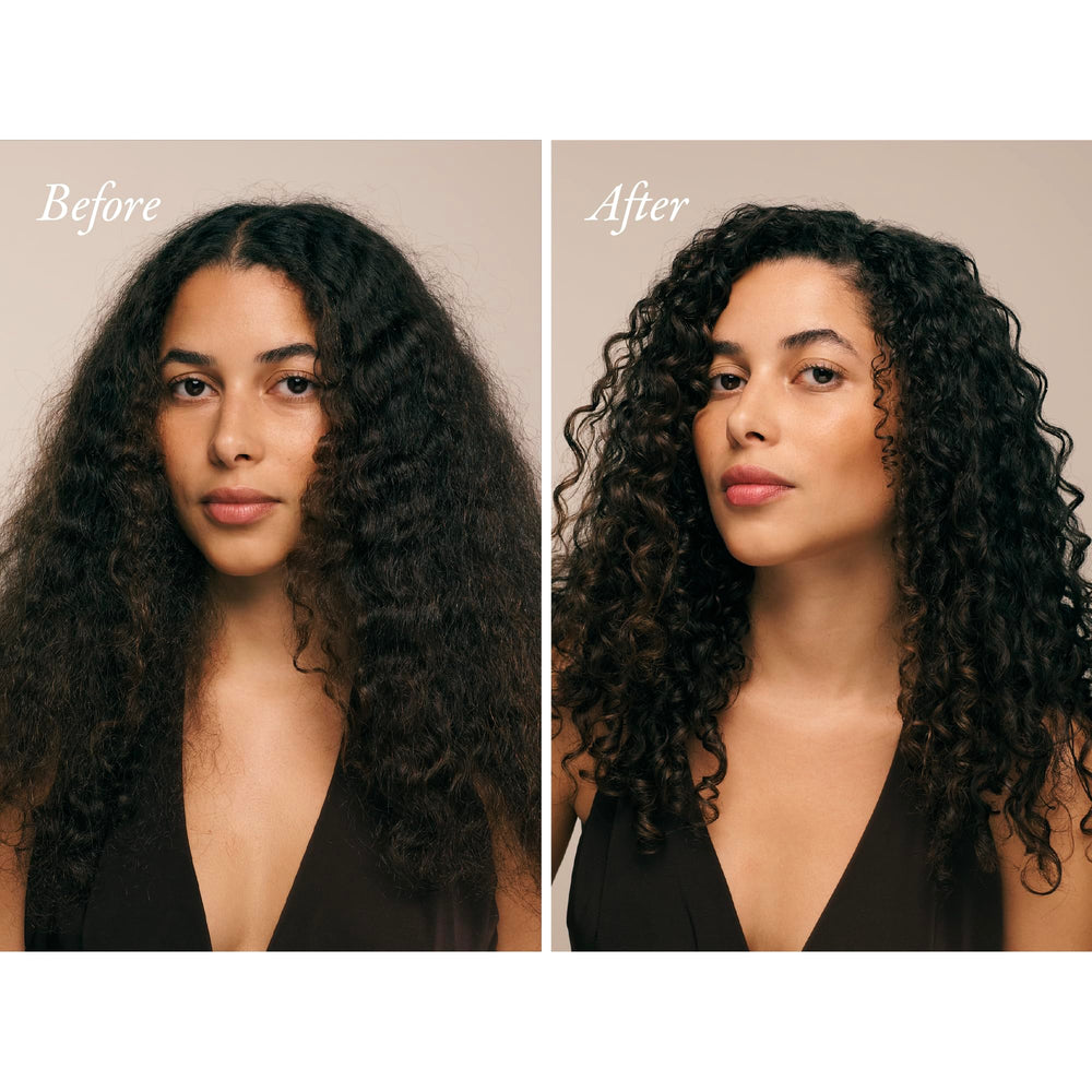 Oribe cream smoothing dry hair to tame frizz and add lightweight shine