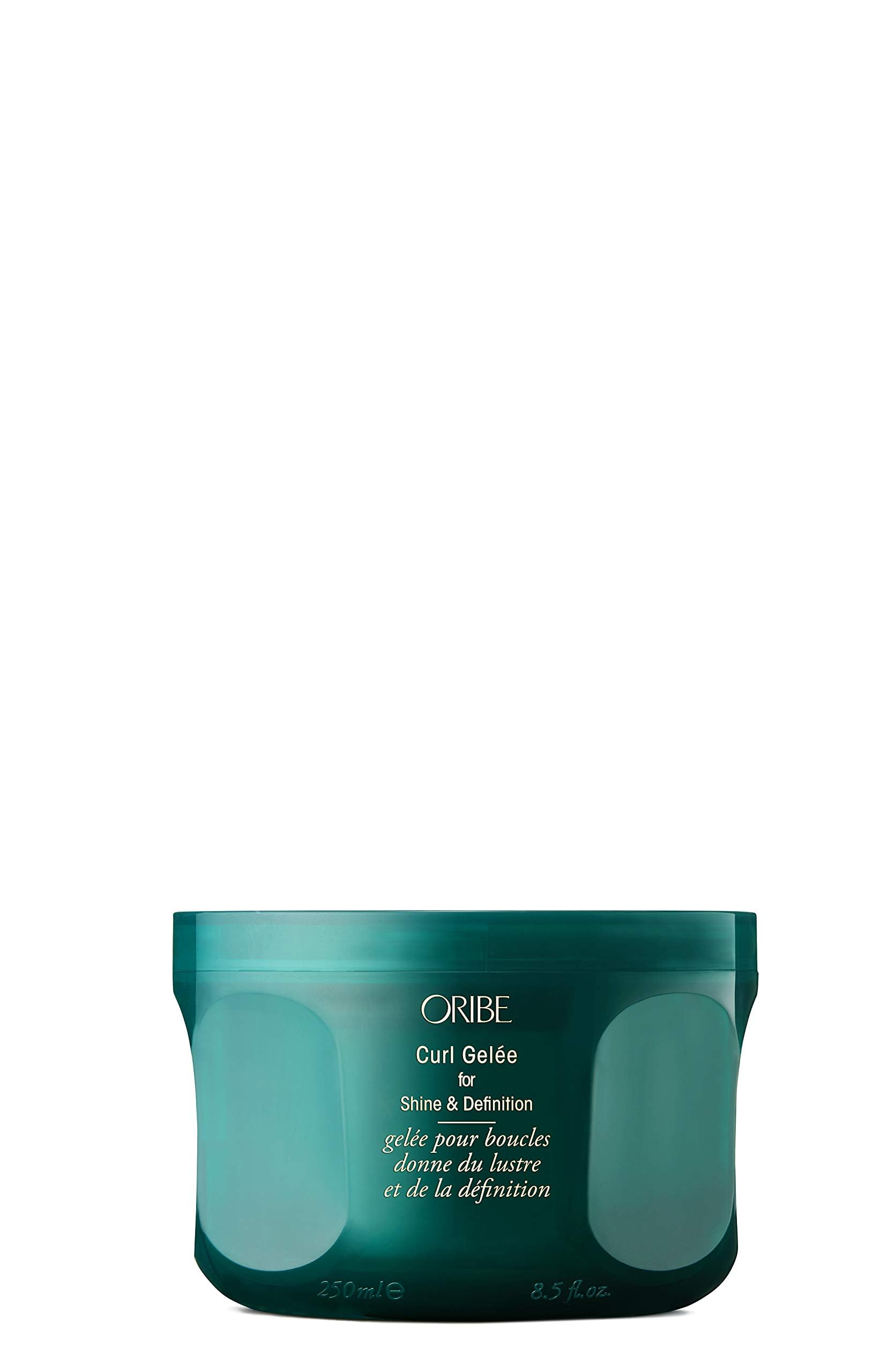 Oribe curl gel front packaging showing brand and sleek container for luxury styling