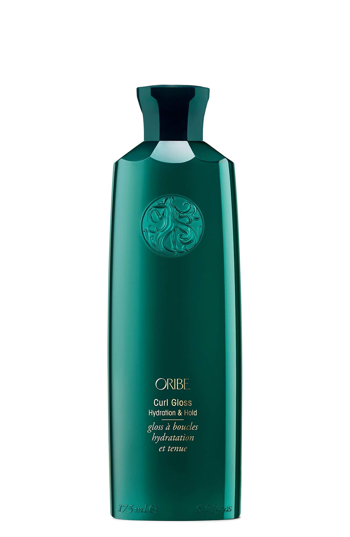 Oribe Curl Gloss front packaging showing bottle and branding benefits