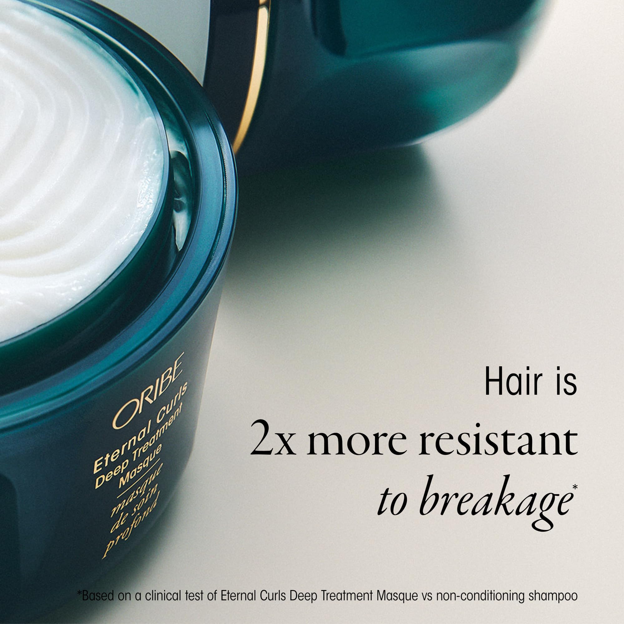 ORIBE masque in hand demonstrating spreadability and easy application