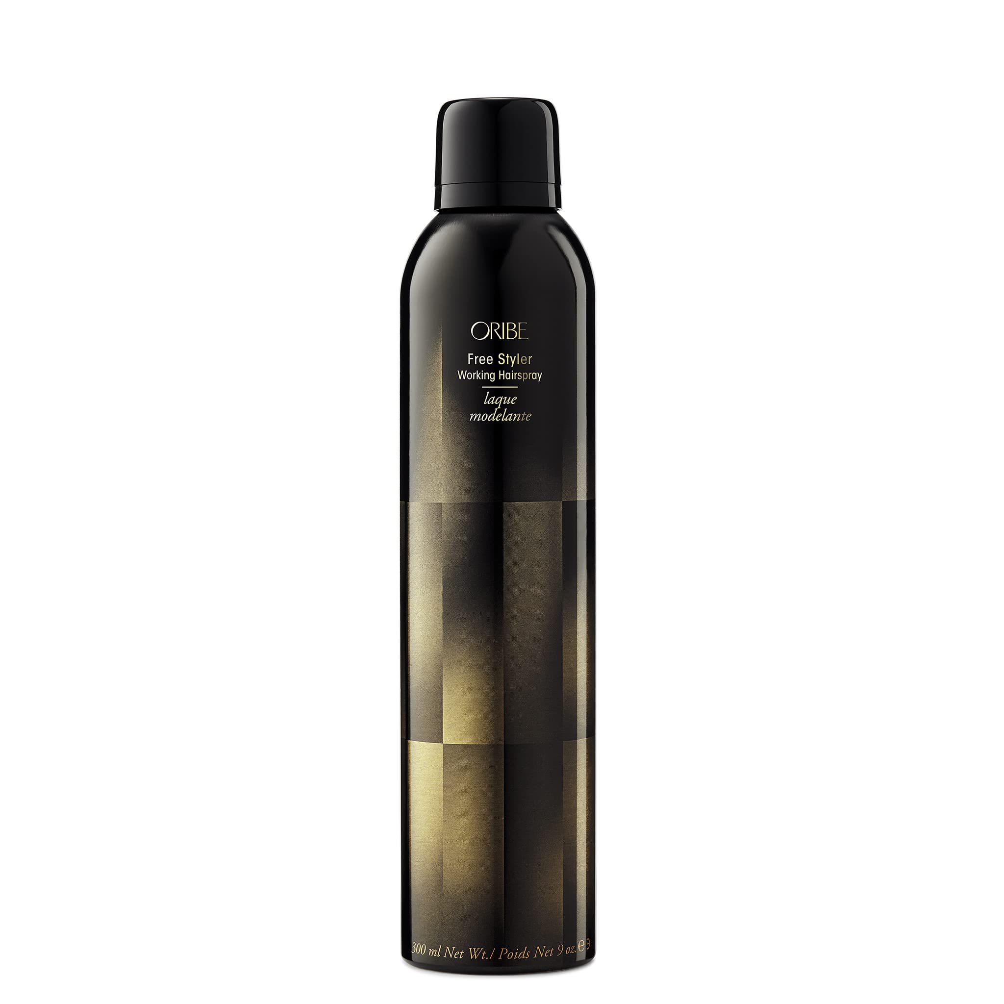 ORIBE Free Styler front packaging showing label and 9oz can, professional hold