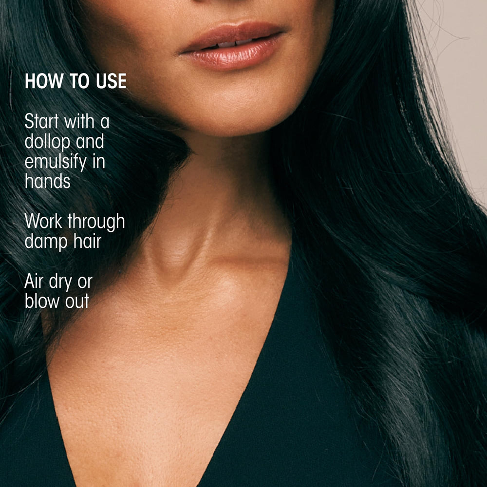 Oribe gel serum styled on a bathroom shelf for everyday luxury and grooming benefit