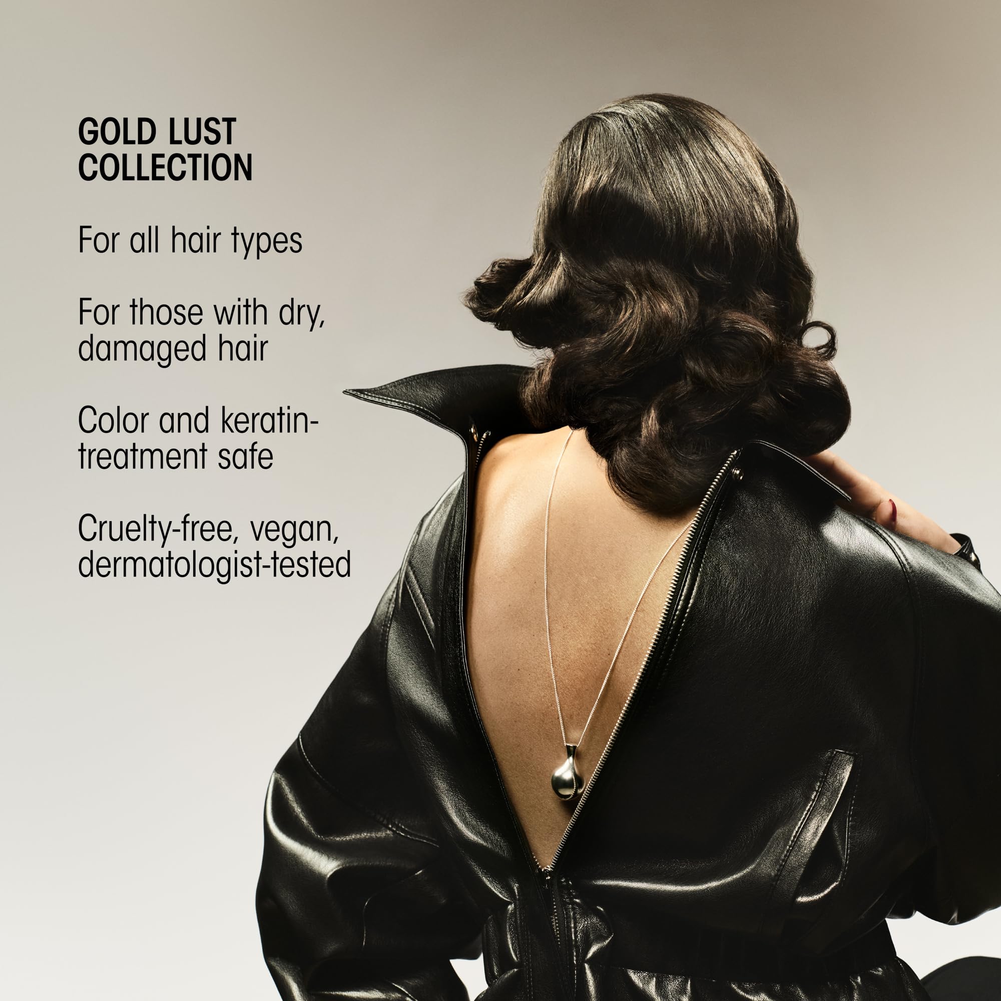 Oribe Gold Lust with argan and cypress ingredients highlighting repair benefits