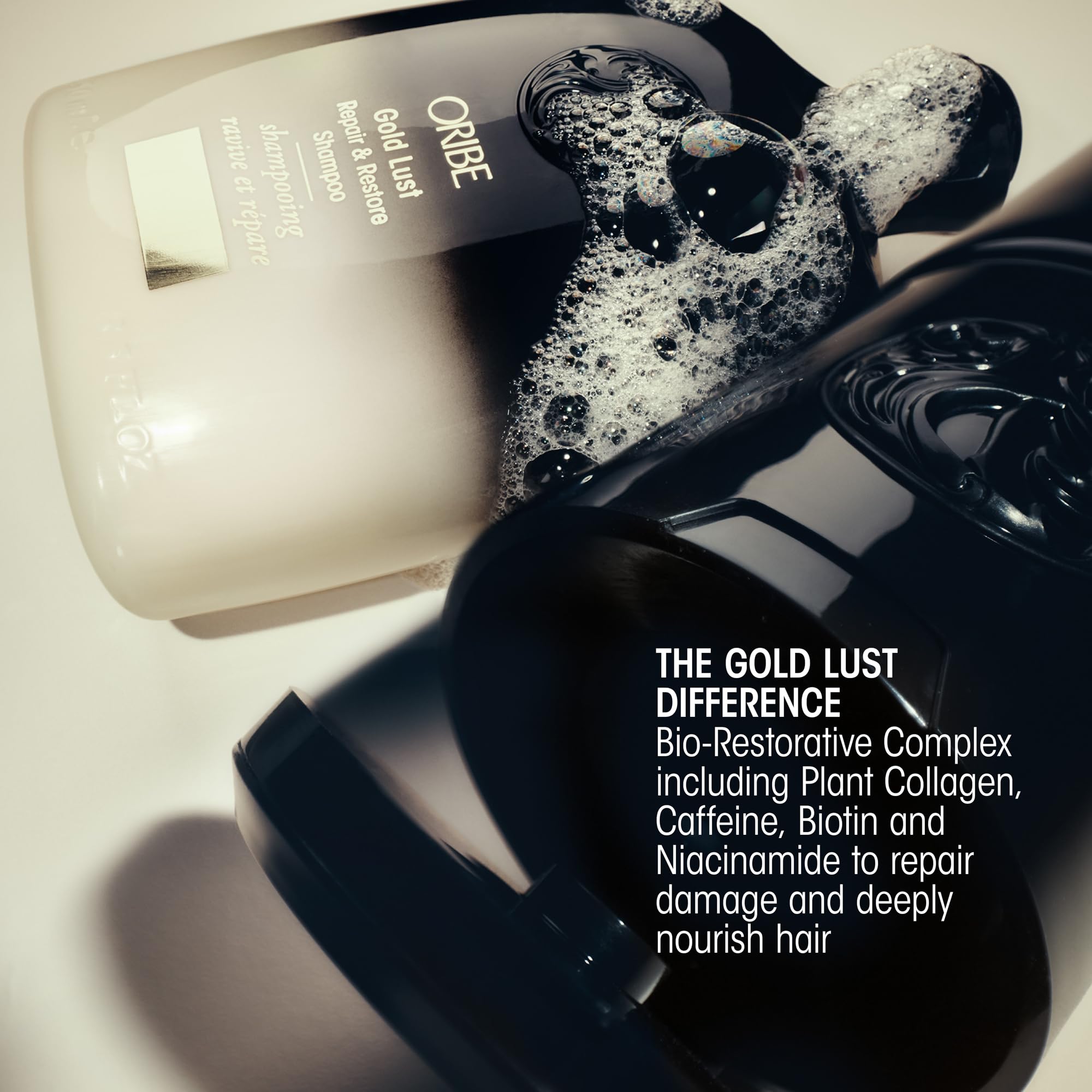 Oribe Gold Lust dispenser pumping conditioner for easy application and control