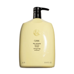 ORIBE front bottle view showing sleek packaging and large 33.8oz size benefit