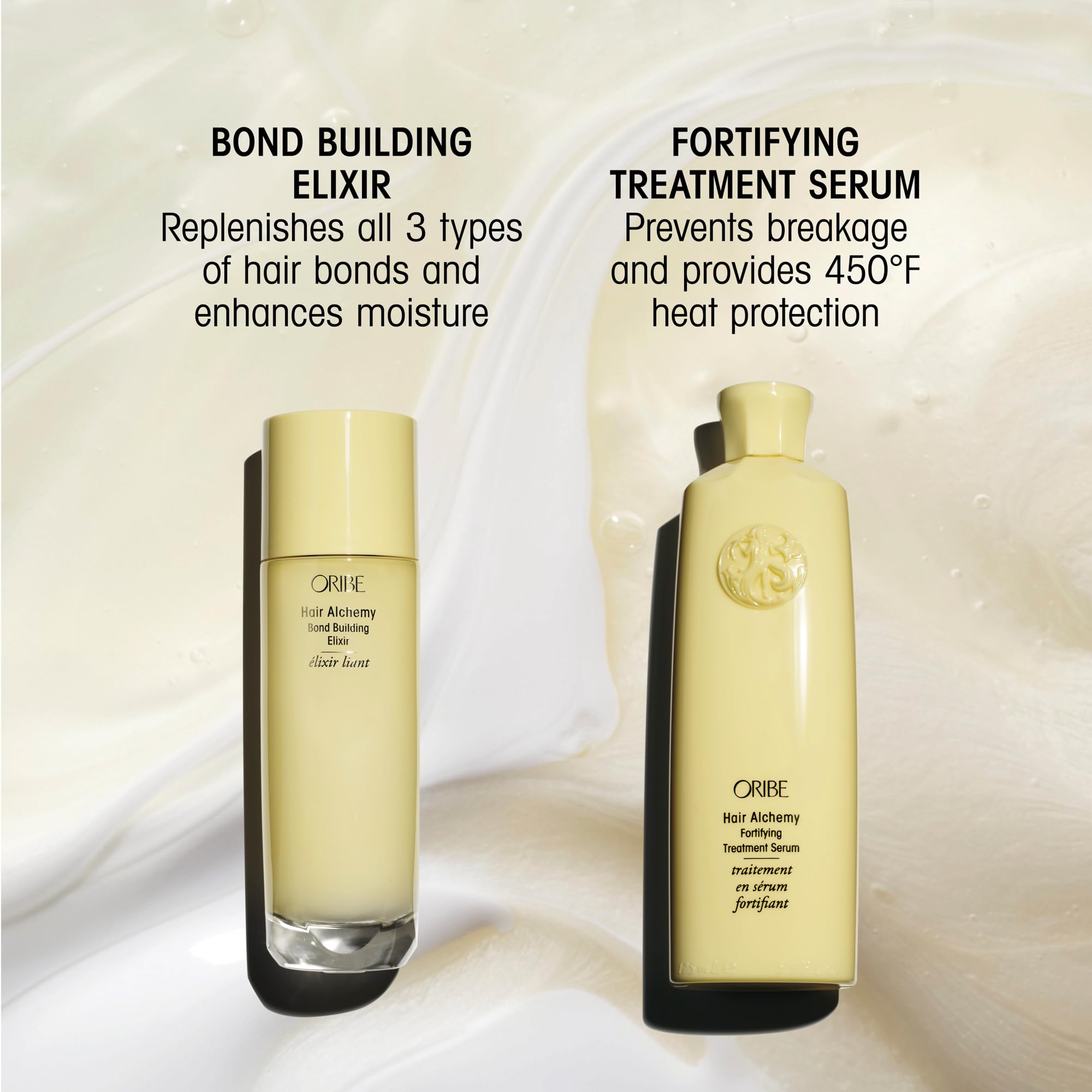 ORIBE bottle on a bathroom shelf showing ease of daily incorporation