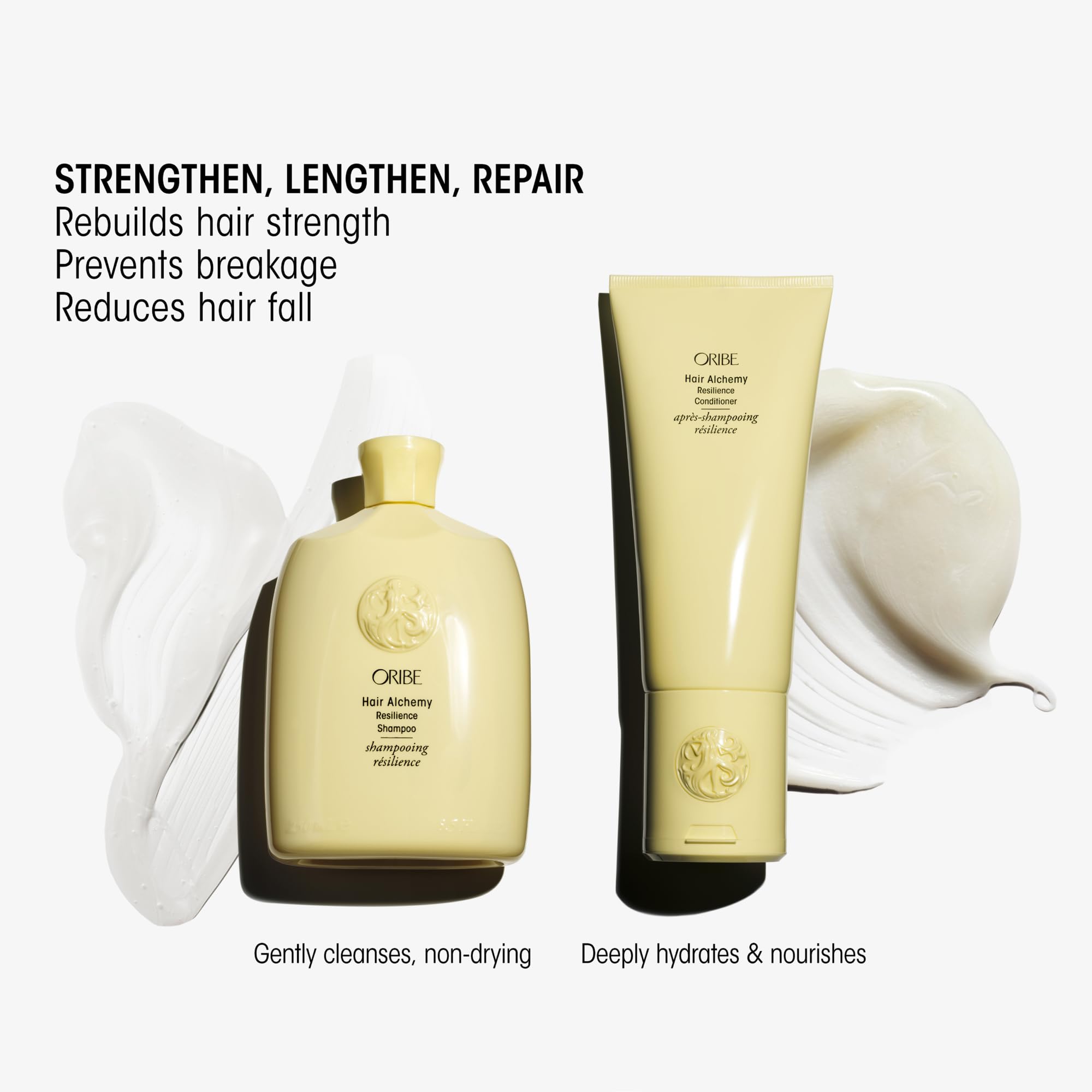 Retail display with Oribe bottles showing premium gifting and presentation