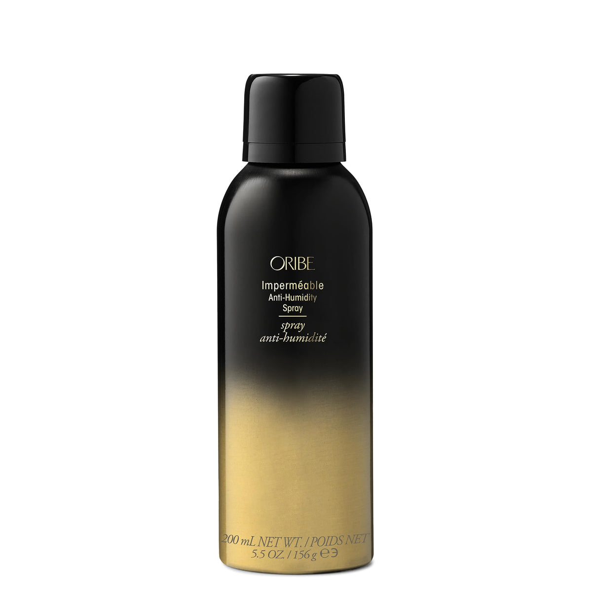 Oribe bottle front packaging showing elegant branding and size benefit