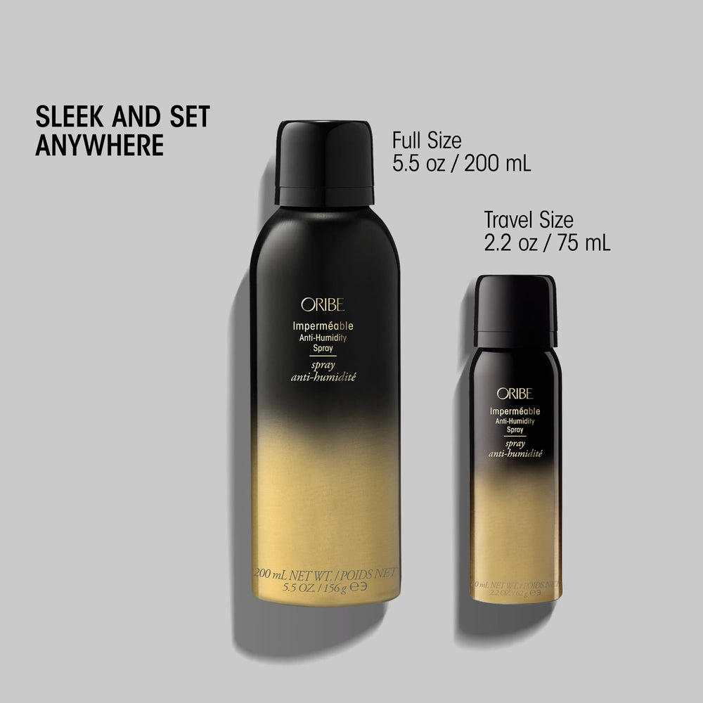Oribe bottle on bathroom shelf in a lifestyle setting for daily use