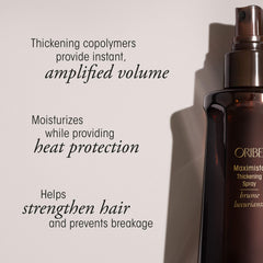 Oribe Maximista mist on hair demonstrating thicker texture and lifted roots