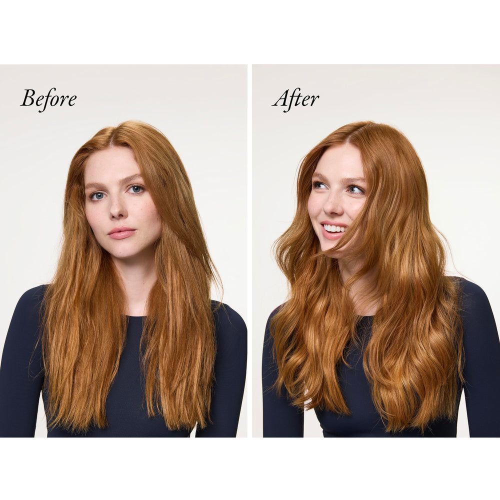 Oribe Mirror Rinse being applied to wet hair for hydration and detangling benefit
