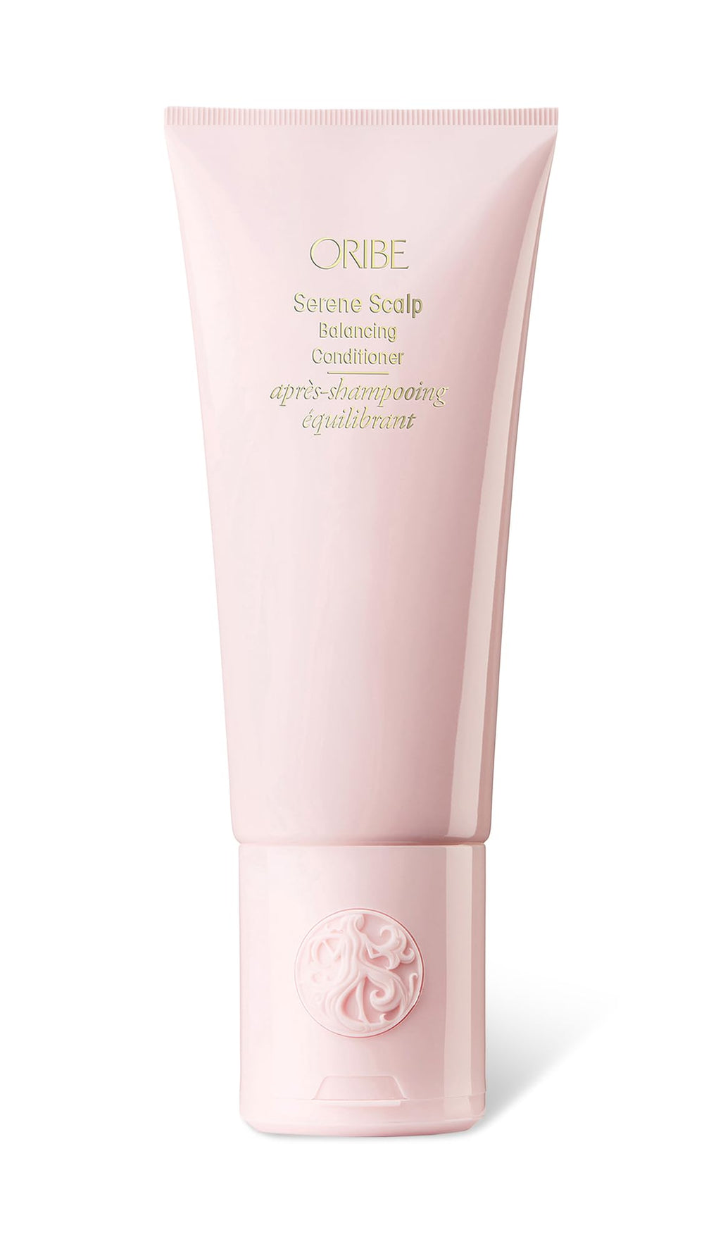 Oribe Serene Scalp Conditioner front bottle shows elegant packaging and brand luxury
