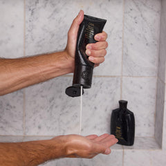 Key ingredients cypress, argan and maracuja beside Oribe bottle emphasizing nourishment