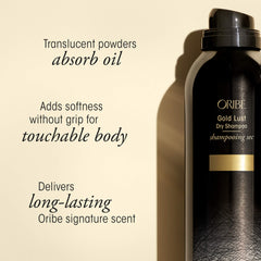 Oribe spray being applied at roots to instantly refresh hair