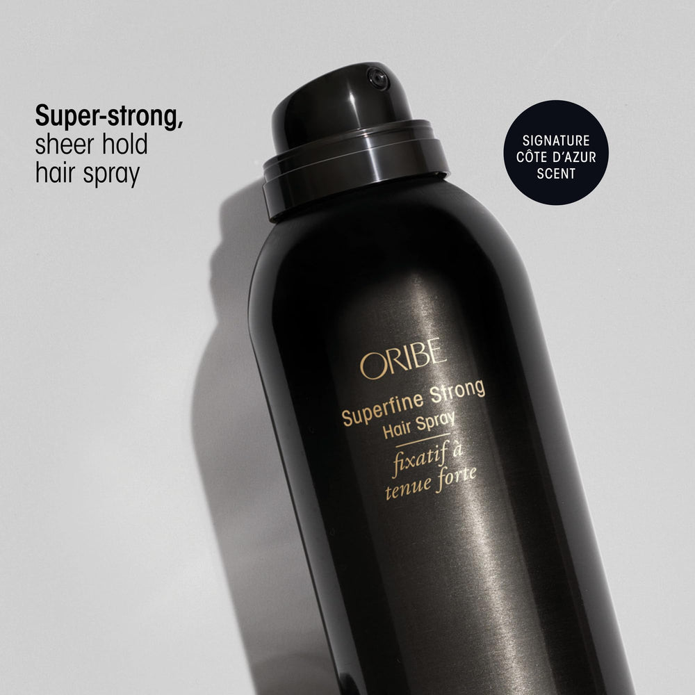ORIBE aerosol nozzle close-up showing superfine spray for controlled application benefit