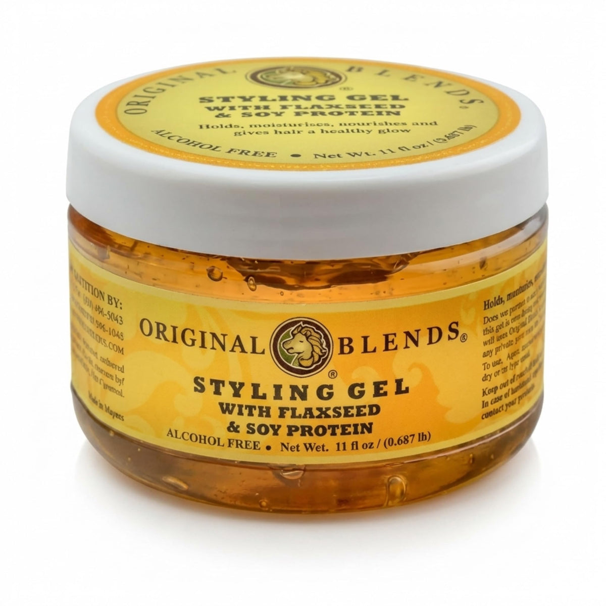 Original Blends jar front view showing product and capacity benefits