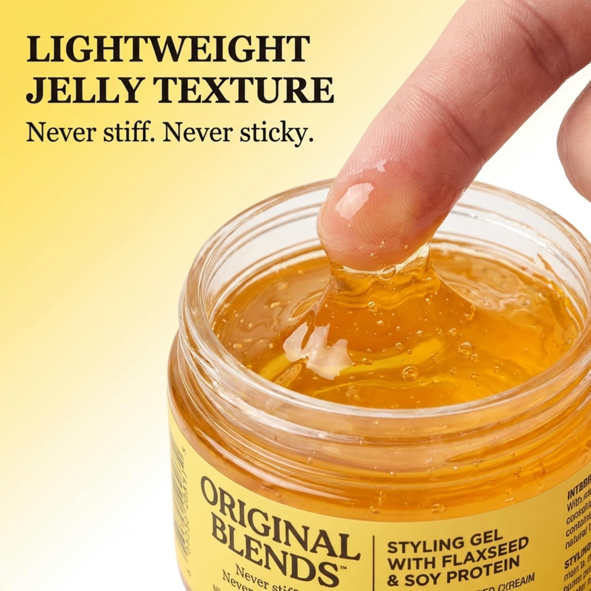 Original Blends flaxseed and soy ingredients highlighting natural nourishment