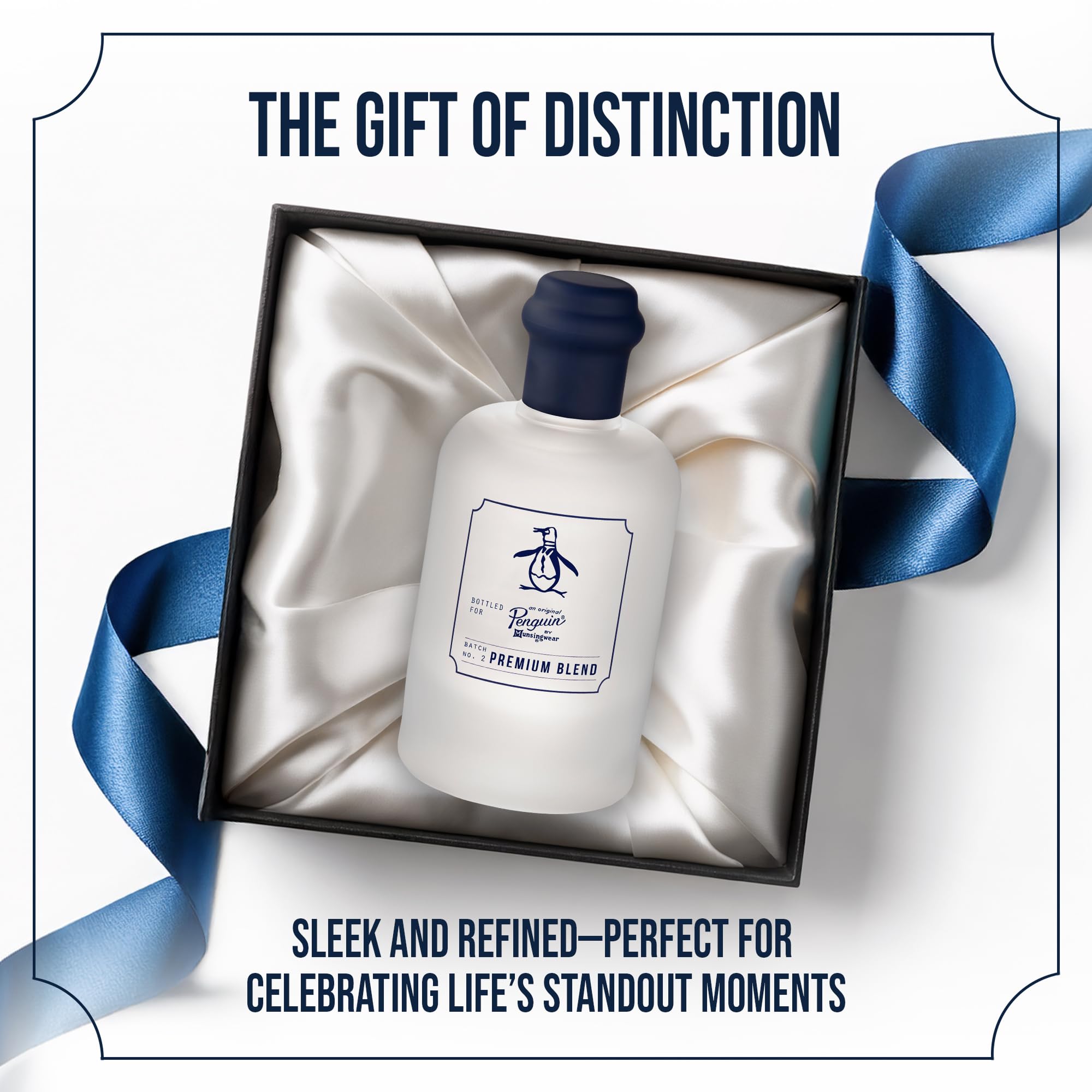 Original Penguin bottle on urban wardrobe conveying versatile scent for day and night