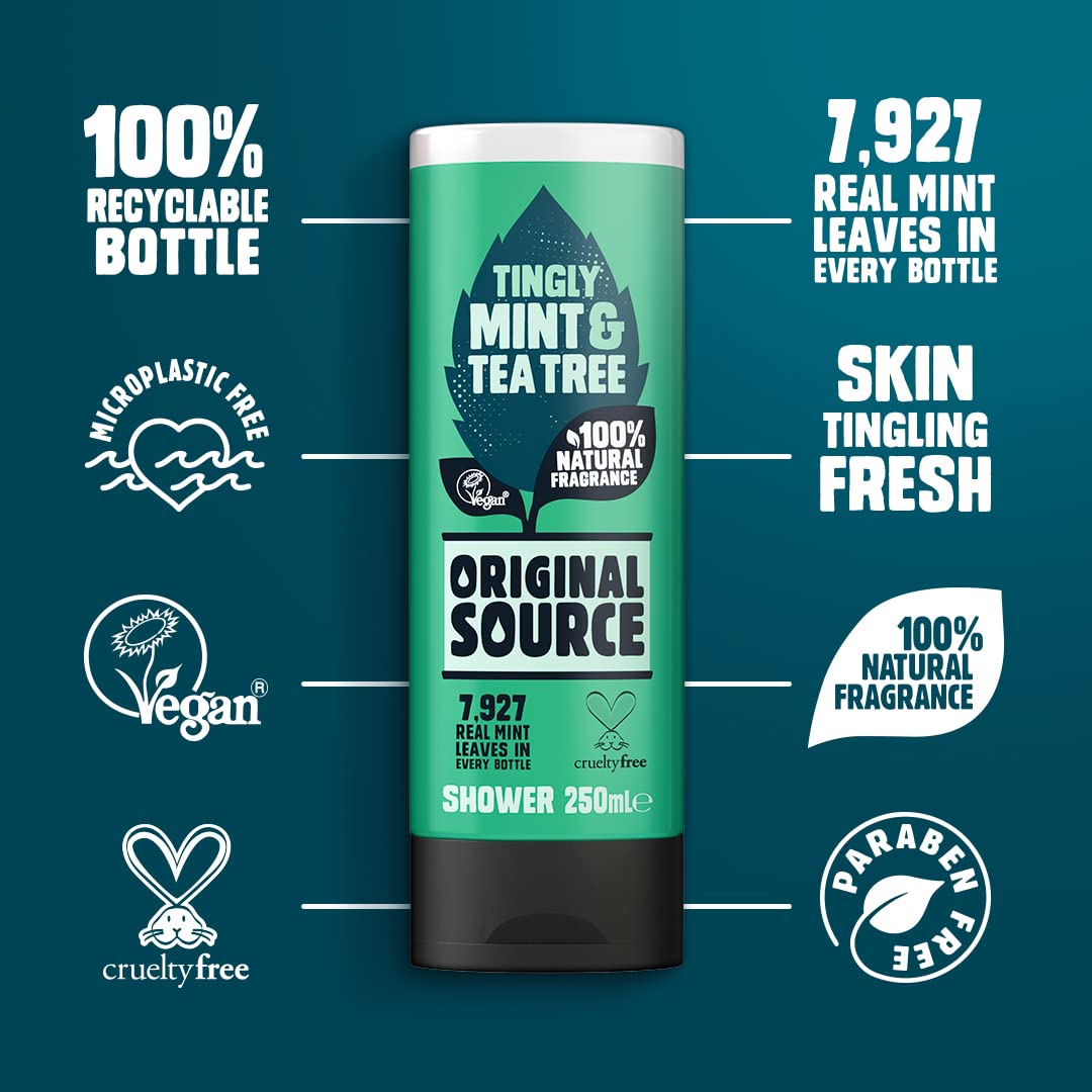 ORIGINAL SOURCE pack of six 250ml bottles offering value and long-lasting supply