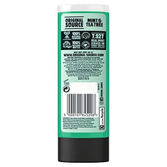ORIGINAL SOURCE pouring shower gel into hand to show easy dispensing and foam