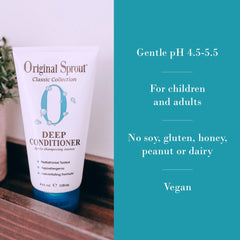 Original Sprout applied to damp hair demonstrating smooth detangling benefit
