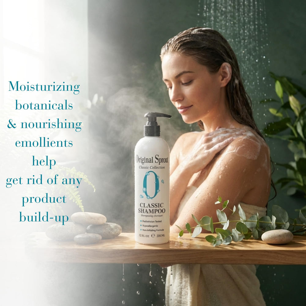 Original Sprout shampoo lather foam swirl showing gentle cleansing benefit