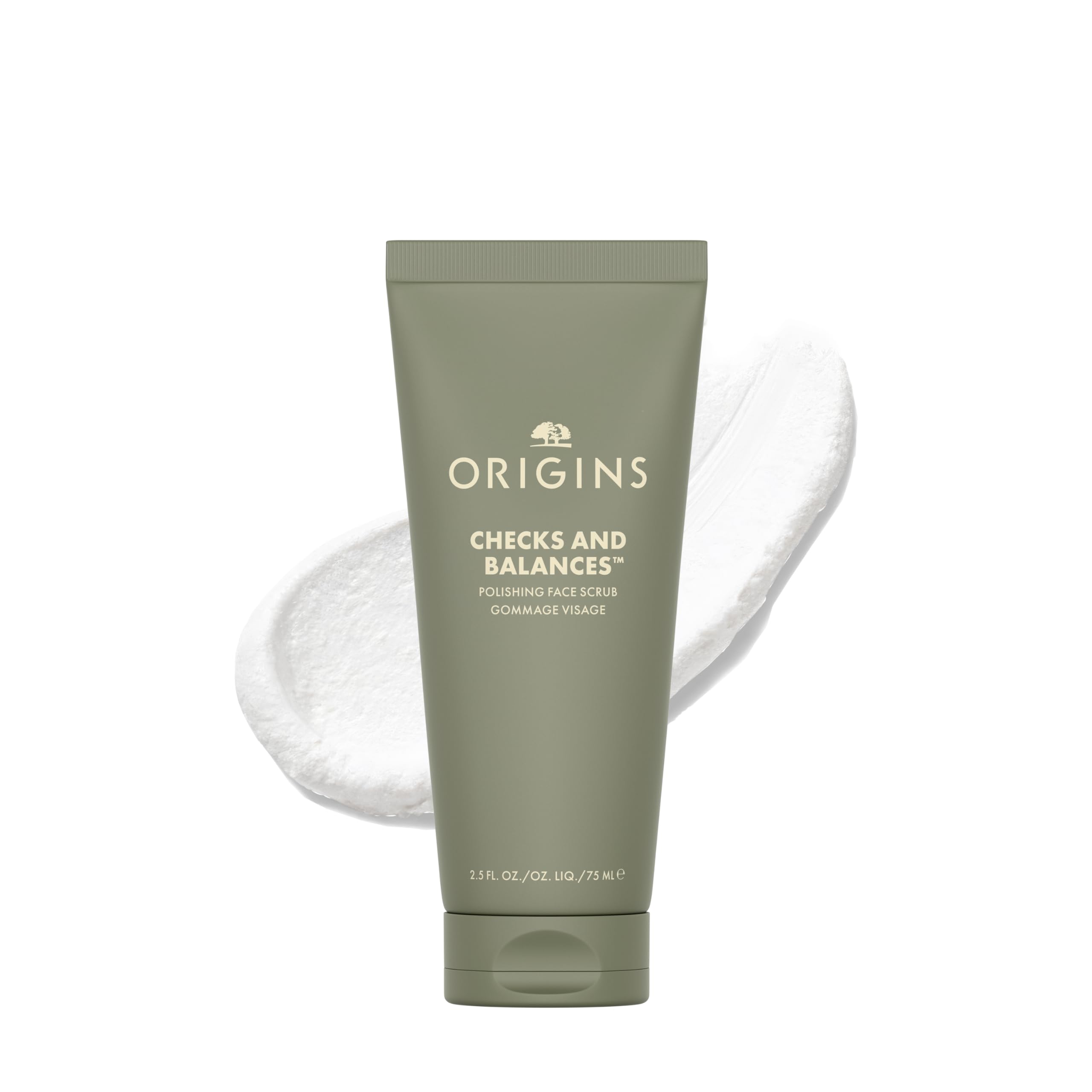Origins front packaging showing tube and branding for clear product ID and benefit