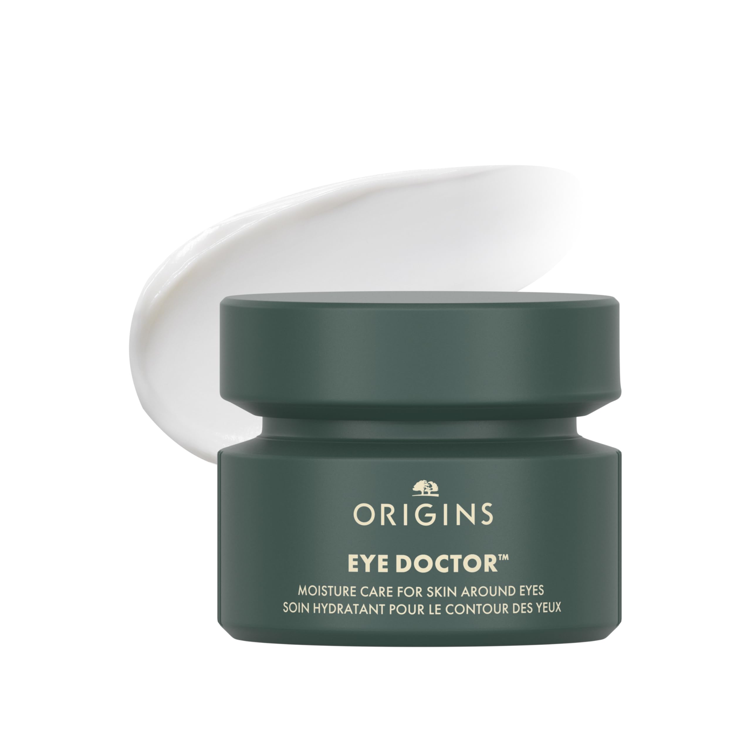 Origins front jar showing product packaging and brand benefits