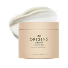 Origins jar front view showing ginger souffle cream and hydrating benefits