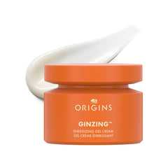 Origins GinZing front jars showing product and branding, boosts daily radiance