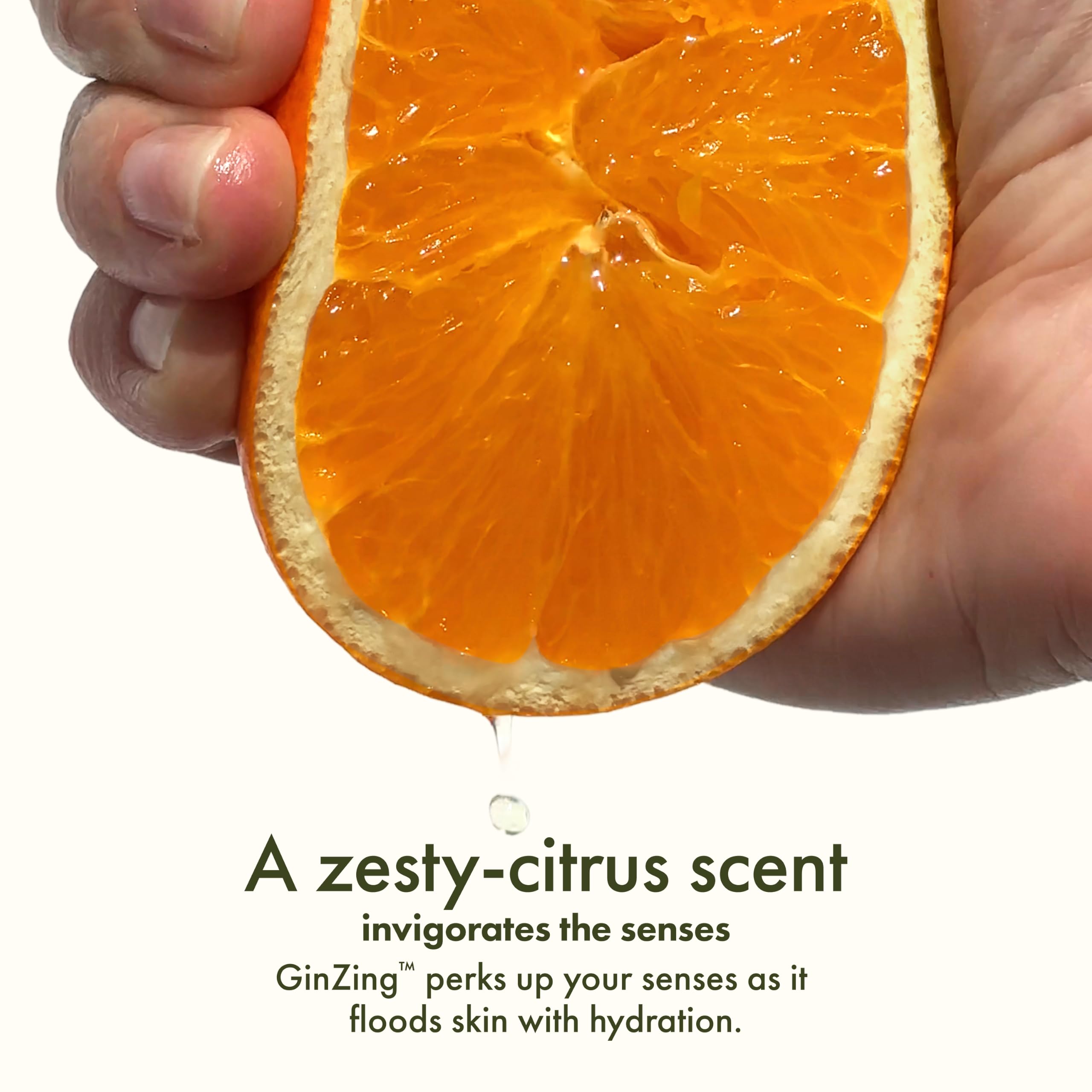 Origins GinZing on bathroom counter in morning routine setting for energizing start