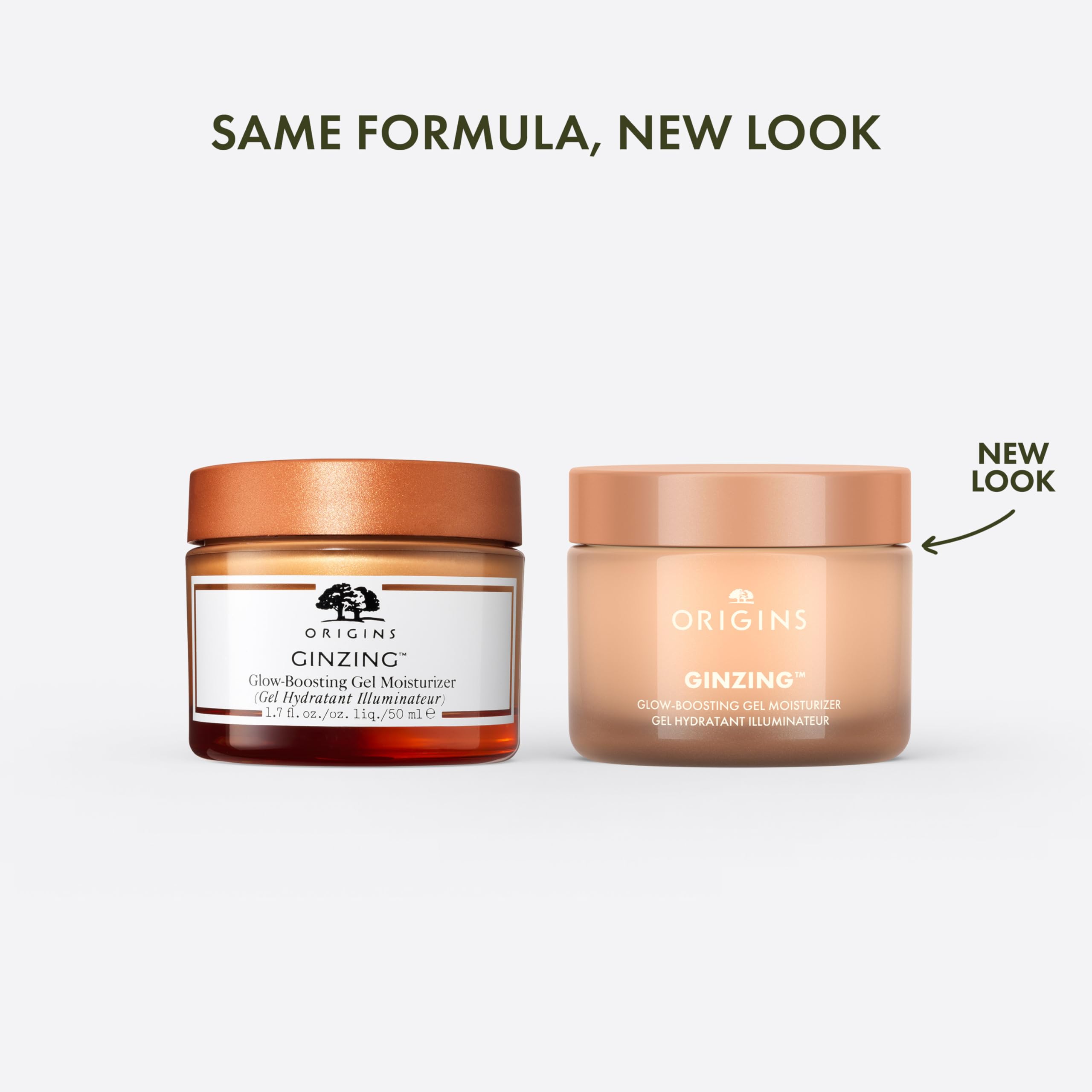 Origins GinZing open jar gel texture highlighting lightweight, fast-absorbing feel
