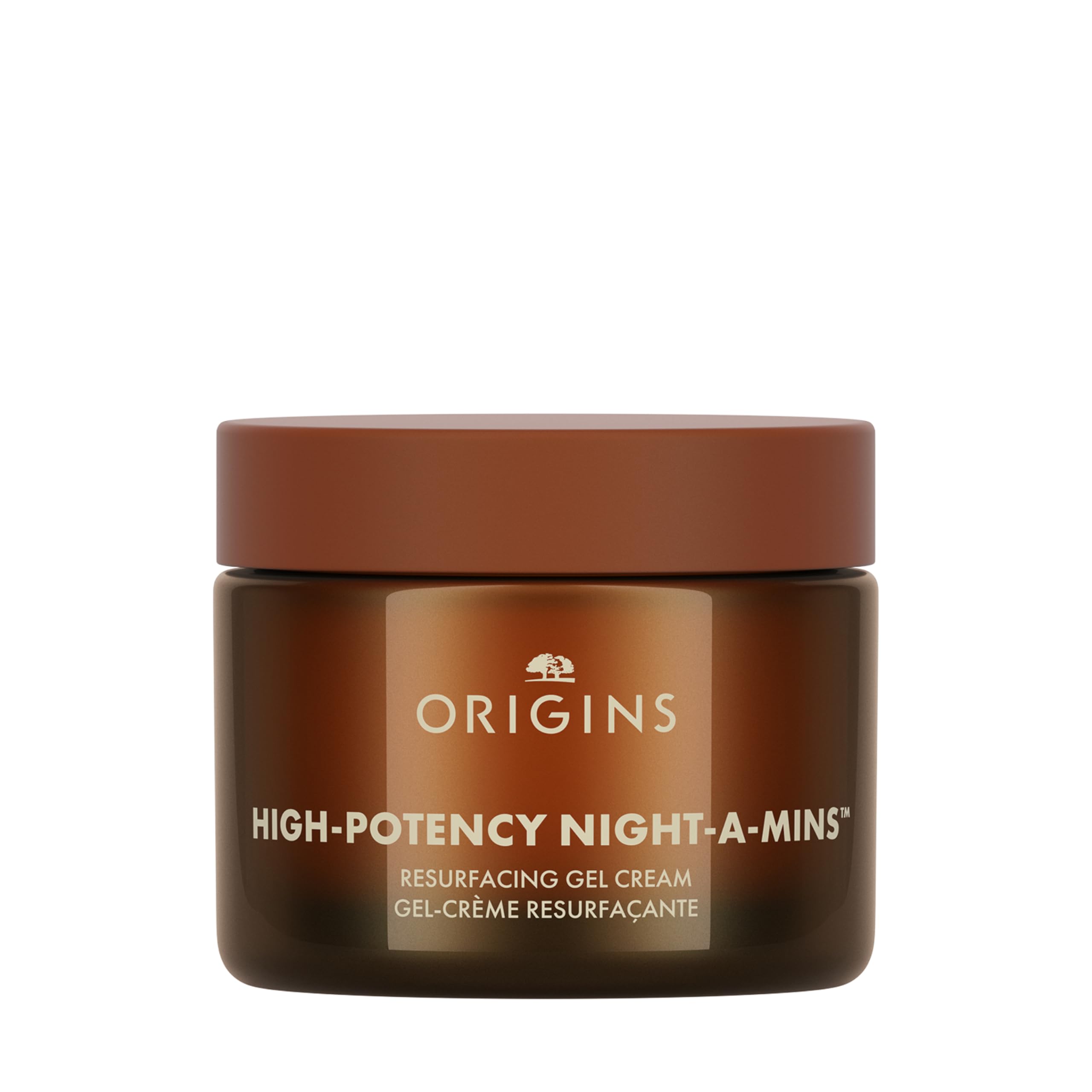 Origins front jar showing product packaging and clear gel benefit of lightweight hydration