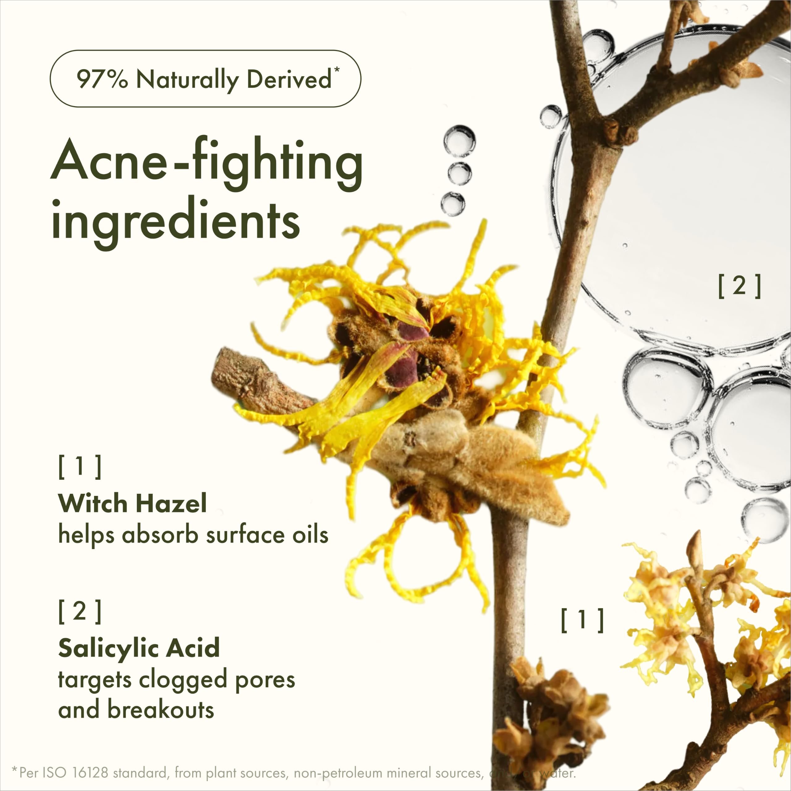 Origins visual of salicylic acid ingredient highlighting pore-clearing action